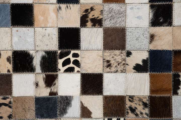 5' x 8' Cowhide Leather Rug