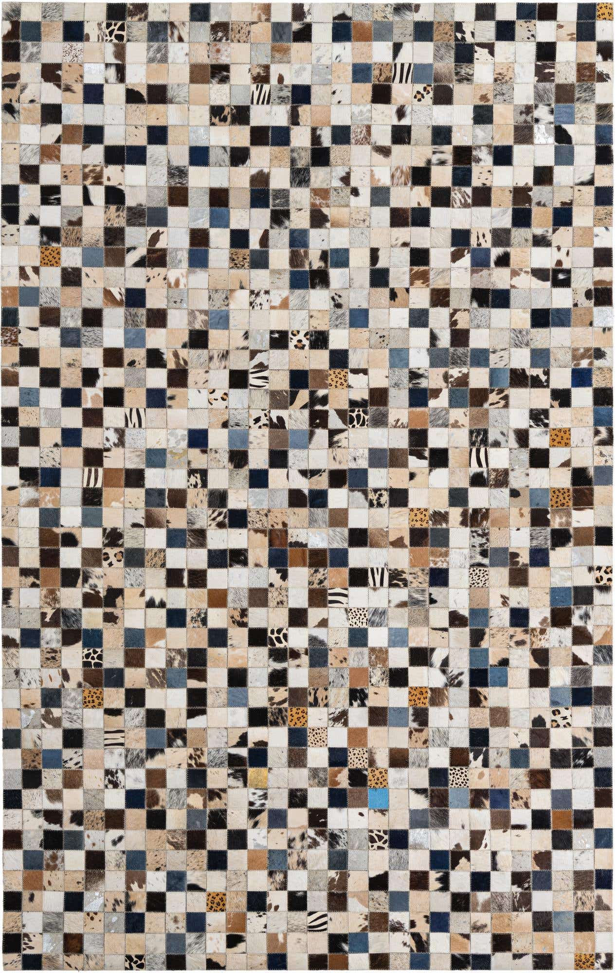 5' x 8' Cowhide Leather Rug