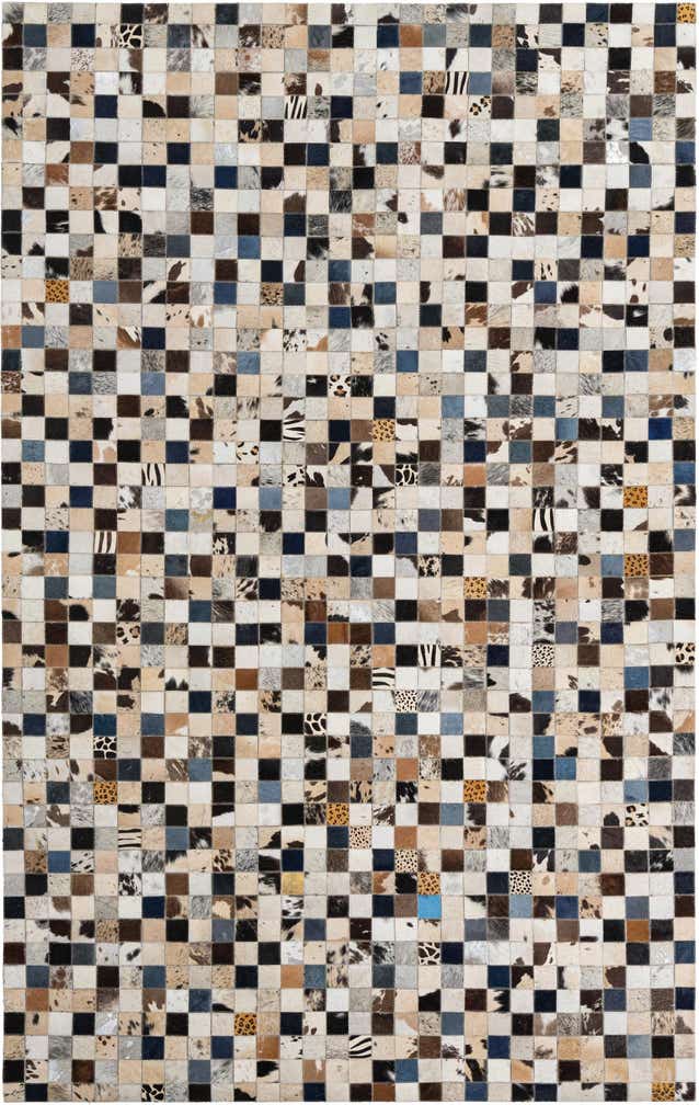 5' x 8' Cowhide Leather Rug