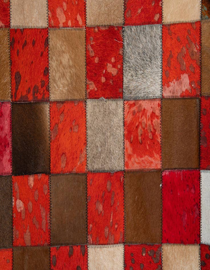 Detail image of 5' x 7' 9 Cowhide Leather Rug