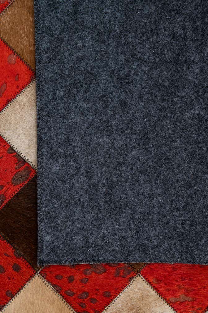 5' x 7' 9 Cowhide Leather Rug