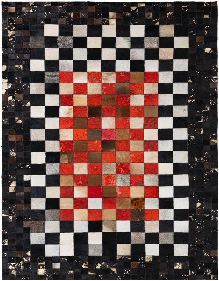Detail image of 5' x 7' 9 Cowhide Leather Rug
