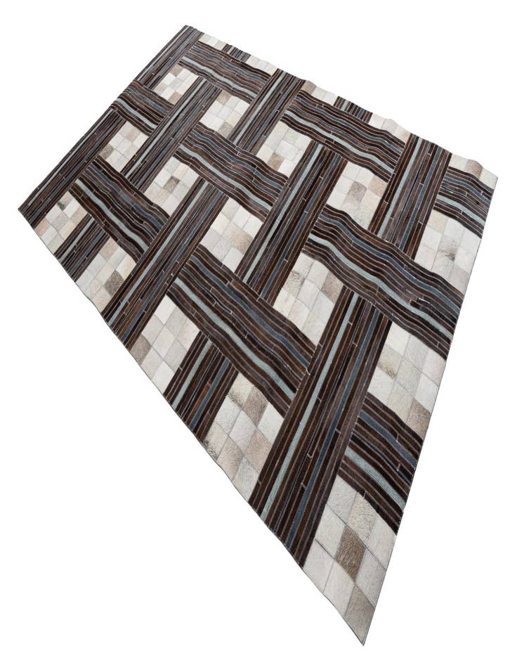 Detail image of 5' x 7' 10 Cowhide Leather Rug