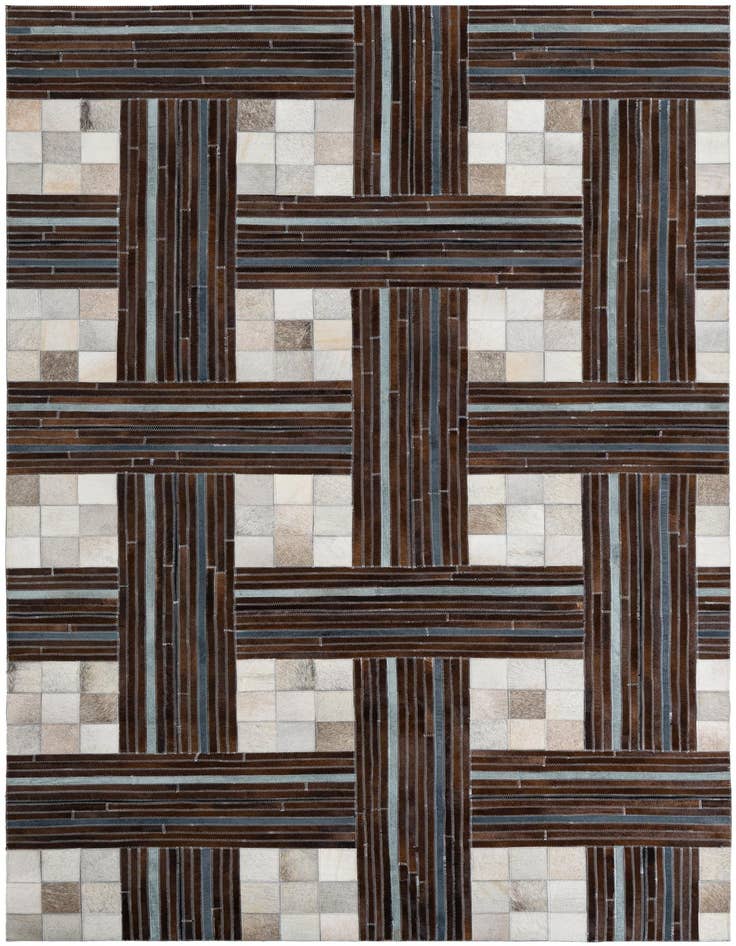 Detail image of 5' x 7' 10 Cowhide Leather Rug