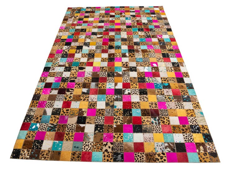 Detail image of 5' 1 x 8' 1 Cowhide Leather Rug