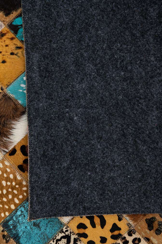 5' 1 x 8' 1 Cowhide Leather Rug