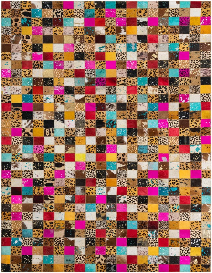 Detail image of 5' 1 x 8' 1 Cowhide Leather Rug