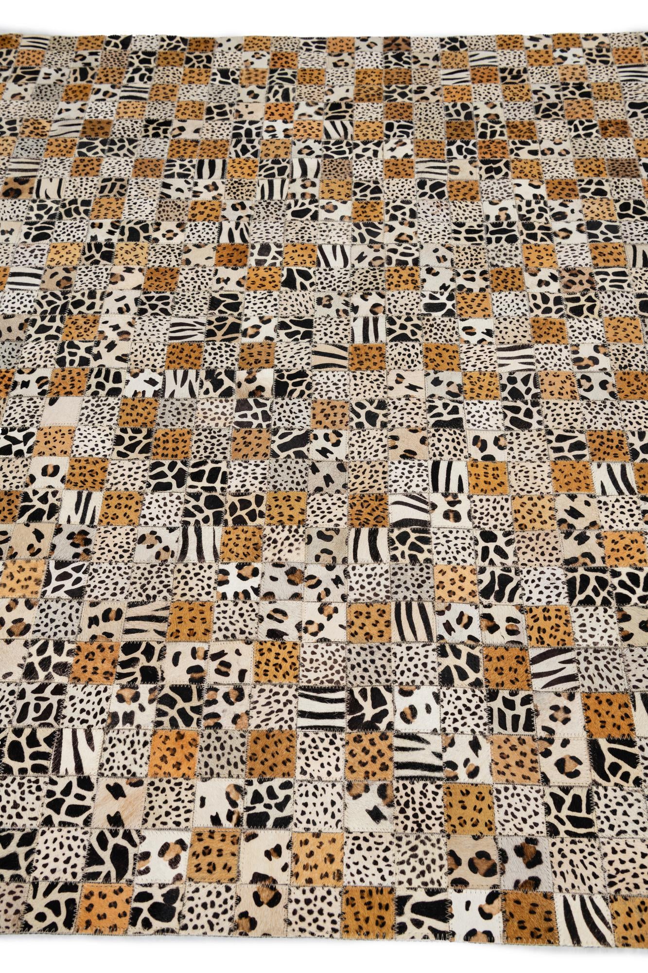 5' 1 x 8' 1 Cowhide Leather Rug