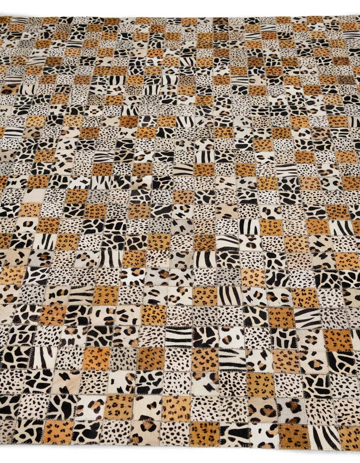 Detail image of 5' 1 x 8' 1 Cowhide Leather Rug