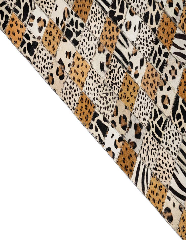 Detail image of 5' 1 x 8' 1 Cowhide Leather Rug