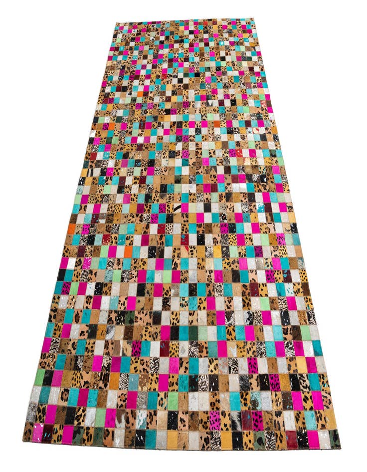 Detail image of 5' 1 x 8' Cowhide Leather Rug