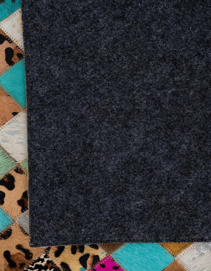 Detail image of 5' 1 x 8' Cowhide Leather Rug