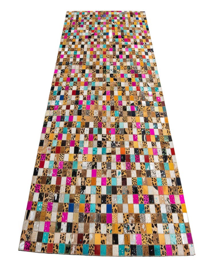 Detail image of 5' 1 x 8' Cowhide Leather Rug