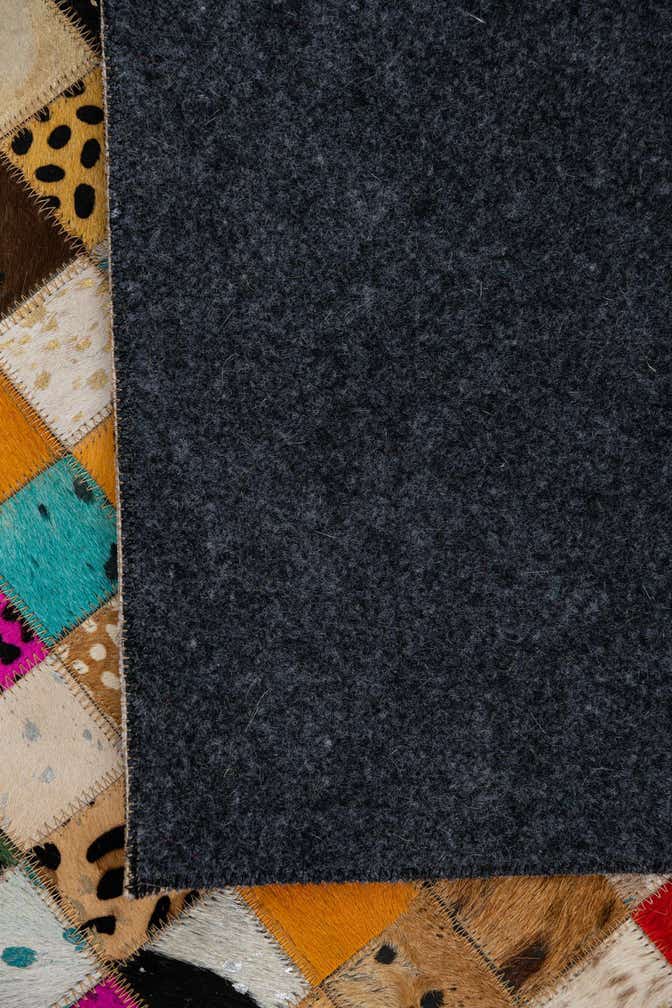 5' 1 x 8' Cowhide Leather Rug