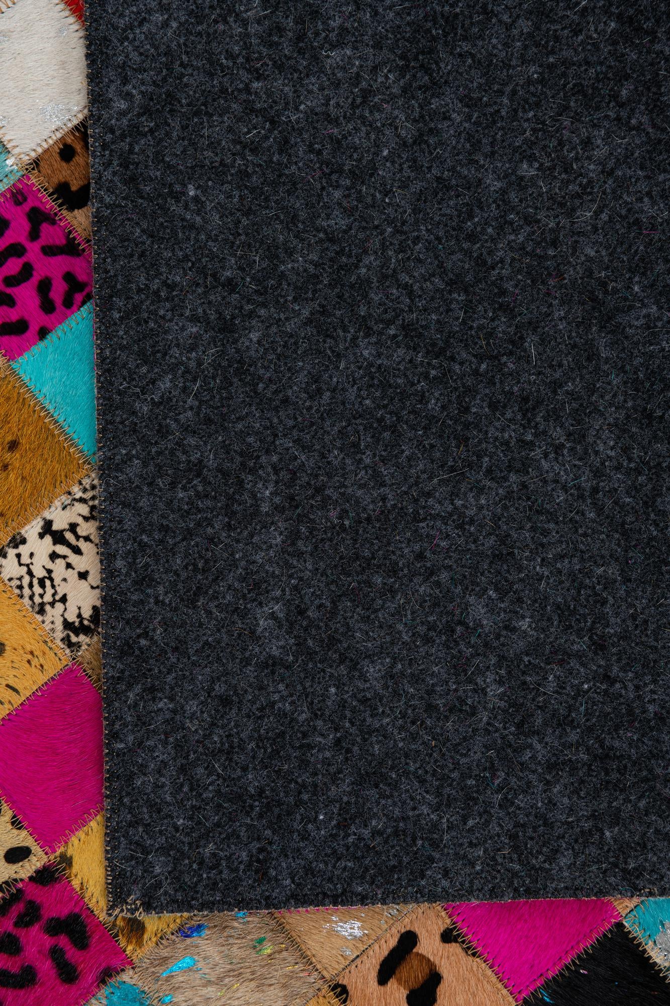 5' x 7' 10 Cowhide Leather Rug
