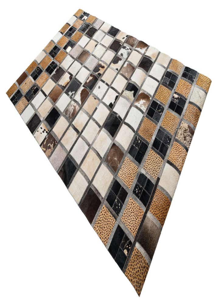 5' 1 x 7' 10 Cowhide Leather Rug