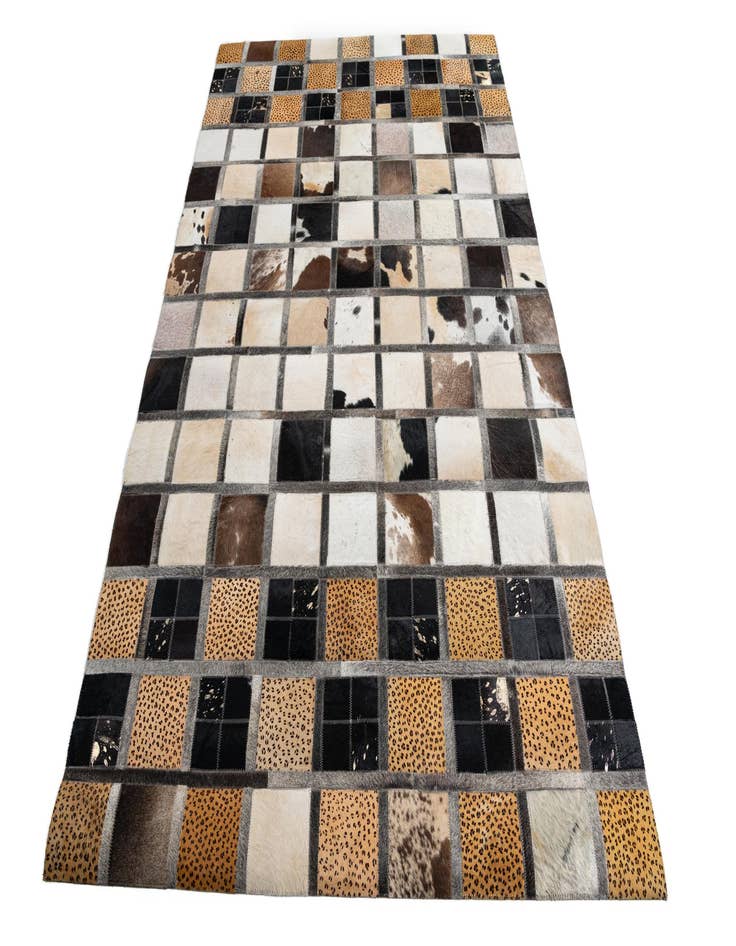 Detail image of 5' 1 x 7' 10 Cowhide Leather Rug