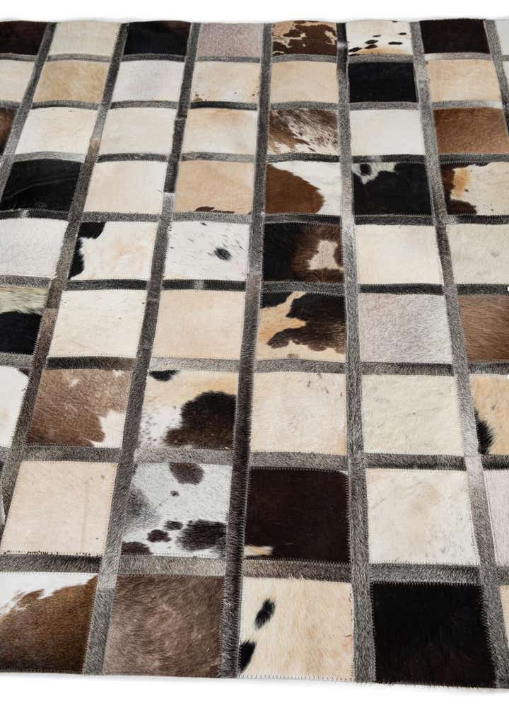 5' 1 x 7' 10 Cowhide Leather Rug