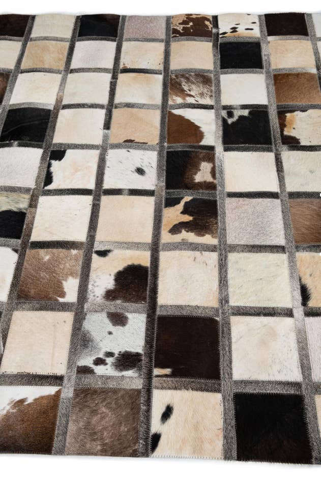 Detail image of 5' 1 x 7' 10 Cowhide Leather Rug