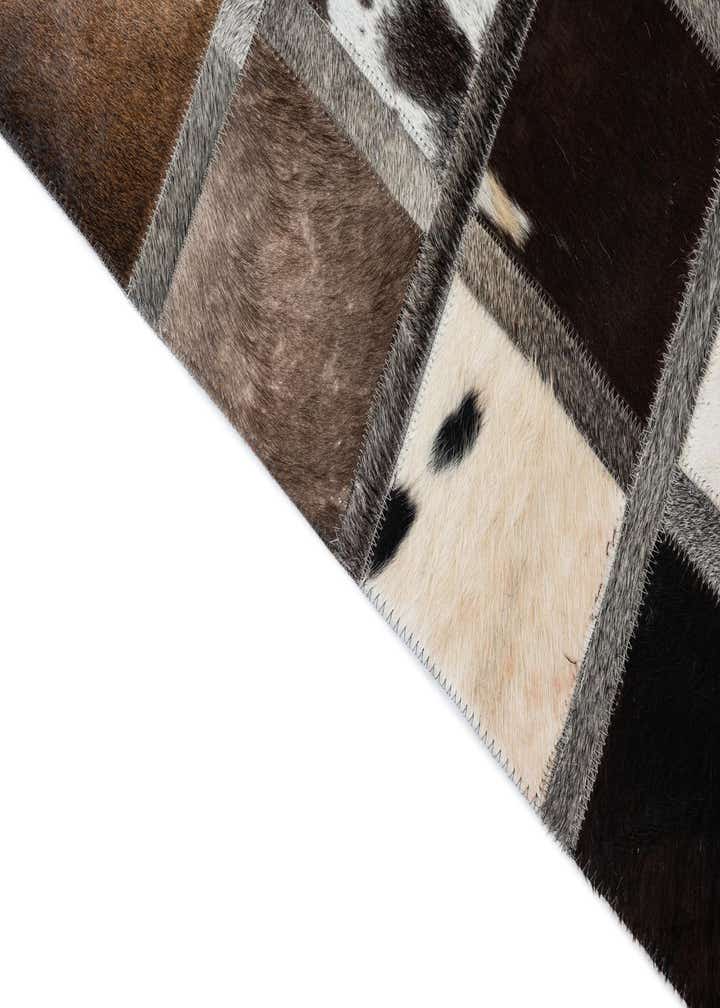 5' 1 x 7' 10 Cowhide Leather Rug