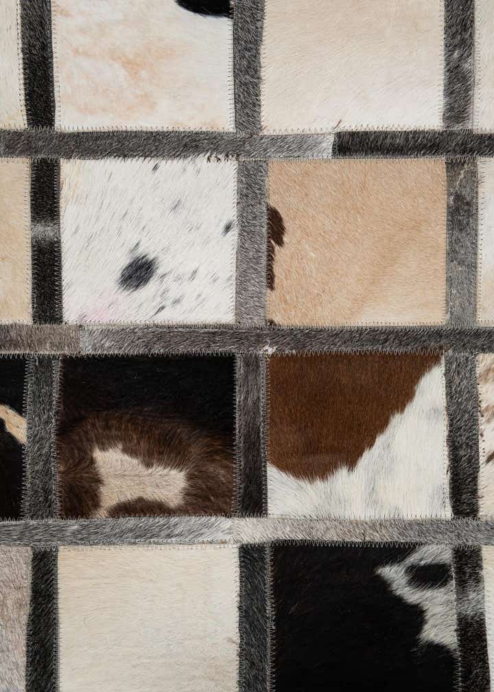 5' 1 x 7' 10 Cowhide Leather Rug