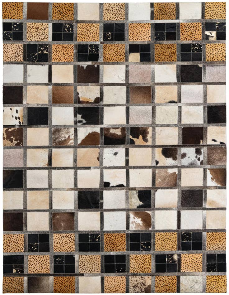 Detail image of 5' 1 x 7' 10 Cowhide Leather Rug