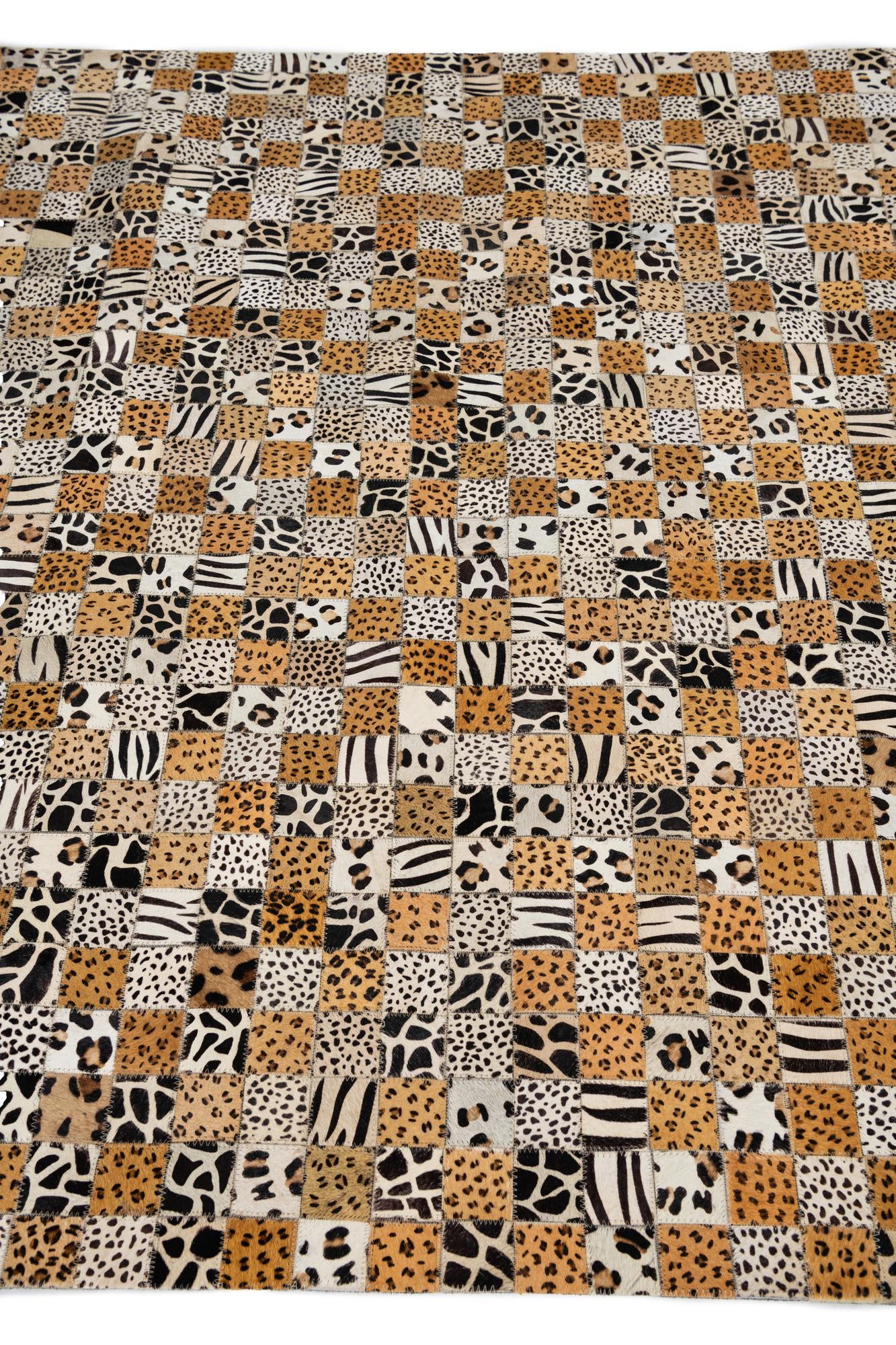 5' 1 x 8' 1 Cowhide Leather Rug