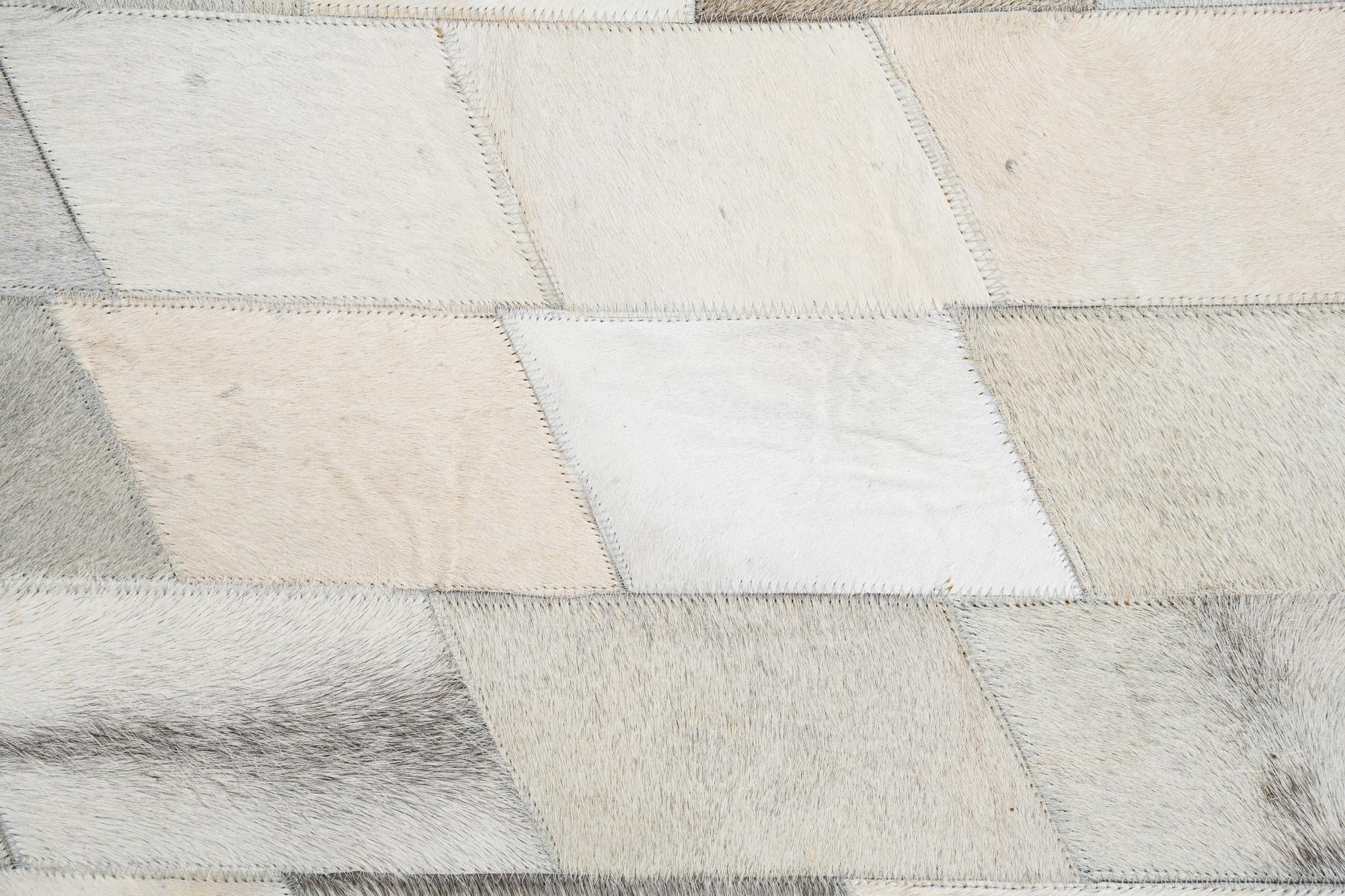 5' 1 x 7' 5 Cowhide Leather Rug
