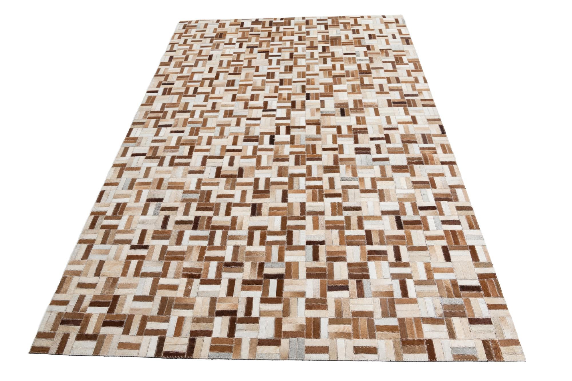 5' 2 x 8' Cowhide Leather Rug
