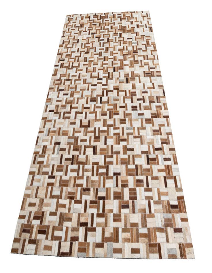 Detail image of 5' 2 x 8' Cowhide Leather Rug