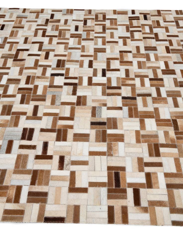 Detail image of 5' 2 x 8' Cowhide Leather Rug