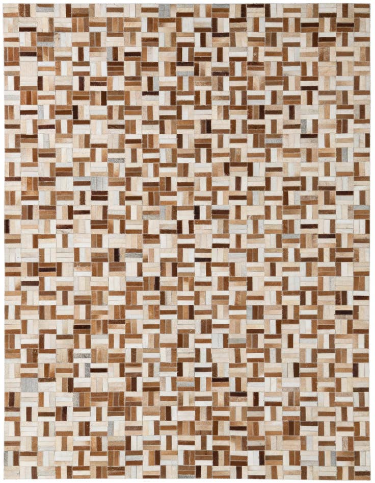 Detail image of 5' 2 x 8' Cowhide Leather Rug