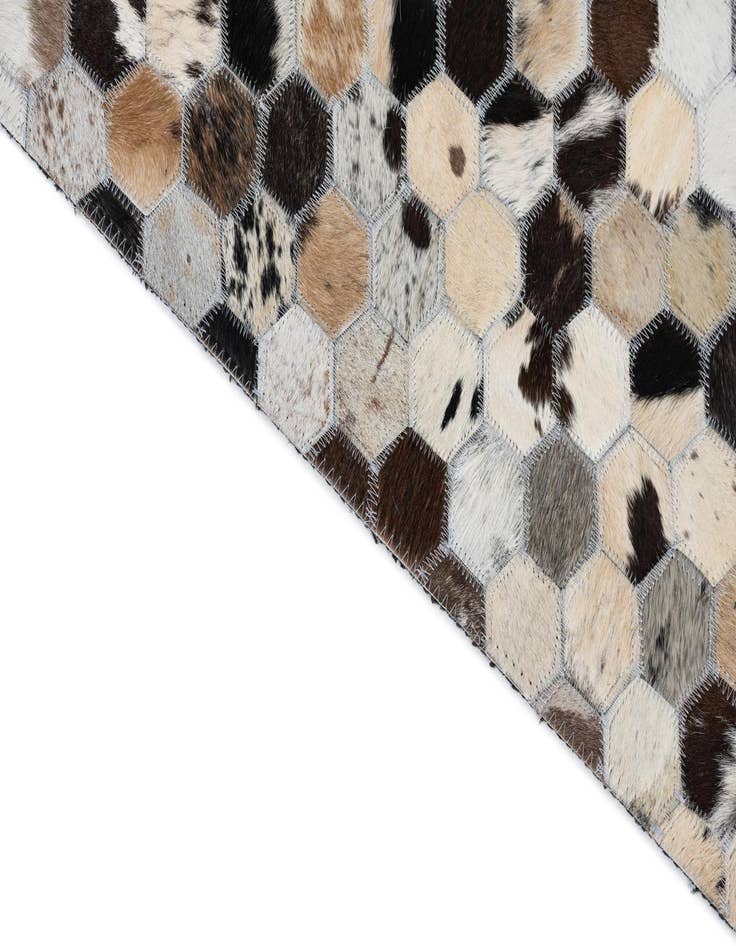 Detail image of 5' 2 x 8' Cowhide Leather Rug