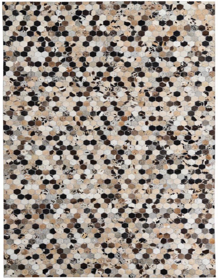 Detail image of 5' 2 x 8' Cowhide Leather Rug