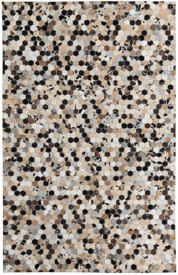 Detail image of 5' 2 x 8' Cowhide Leather Rug