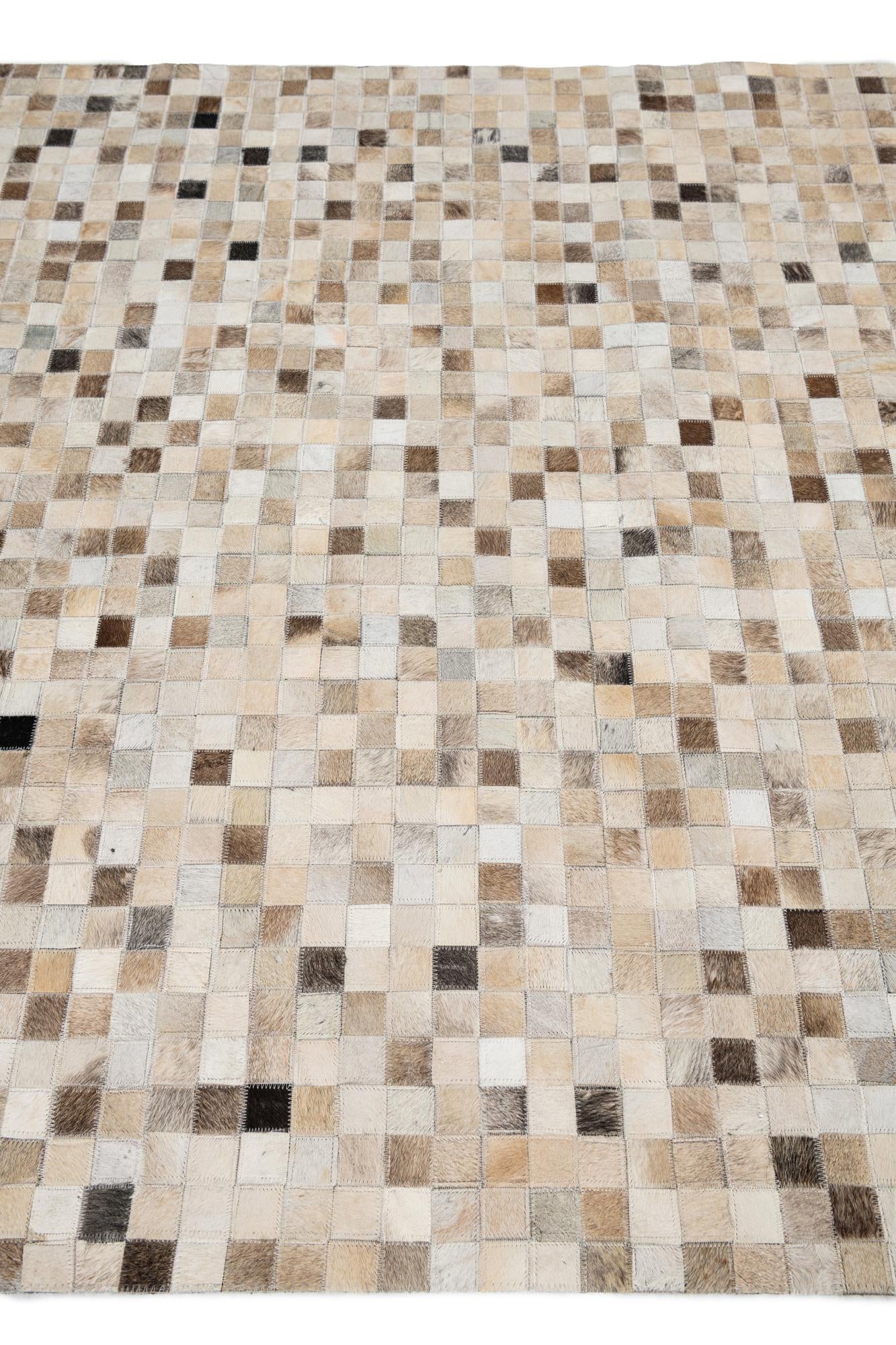 5' 1 x 8' Cowhide Leather Rug