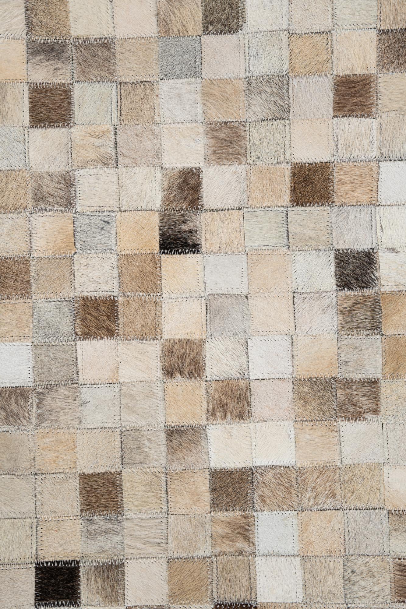5' 1 x 8' Cowhide Leather Rug