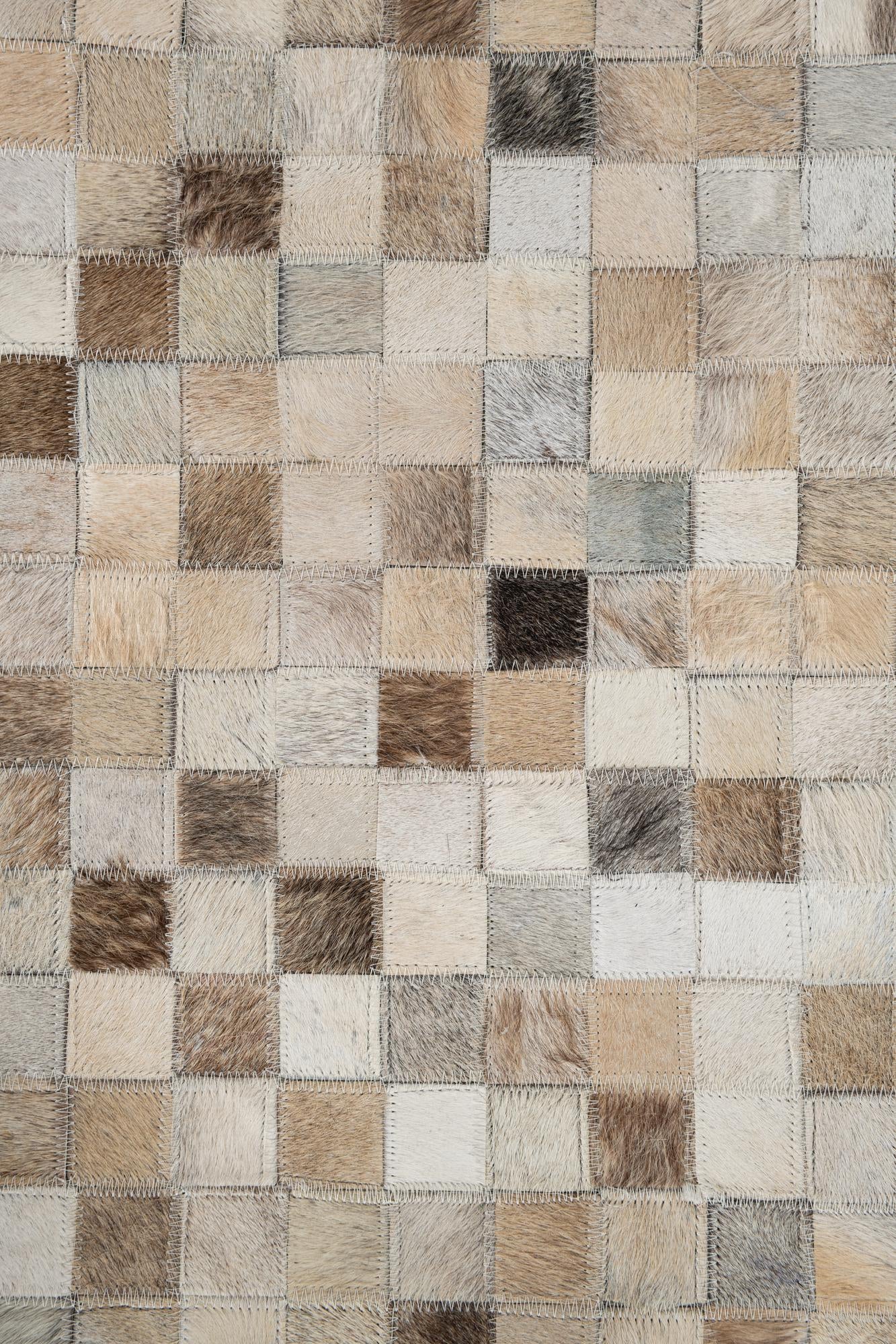 5' 1 x 8' Cowhide Leather Rug