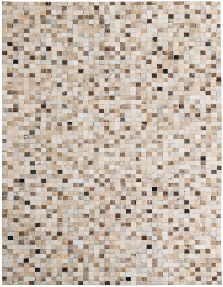 Detail image of 5' 1 x 8' Cowhide Leather Rug