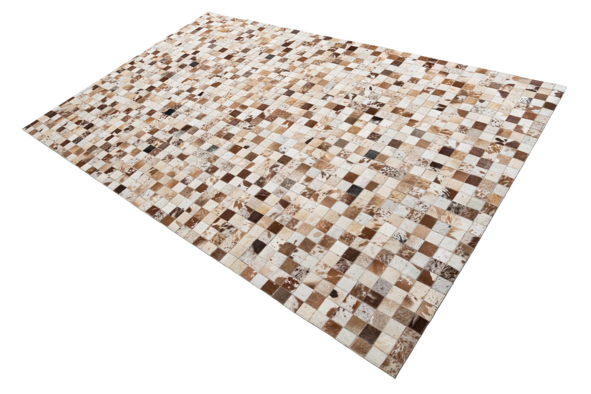 5' 1 x 8' Cowhide Leather Rug