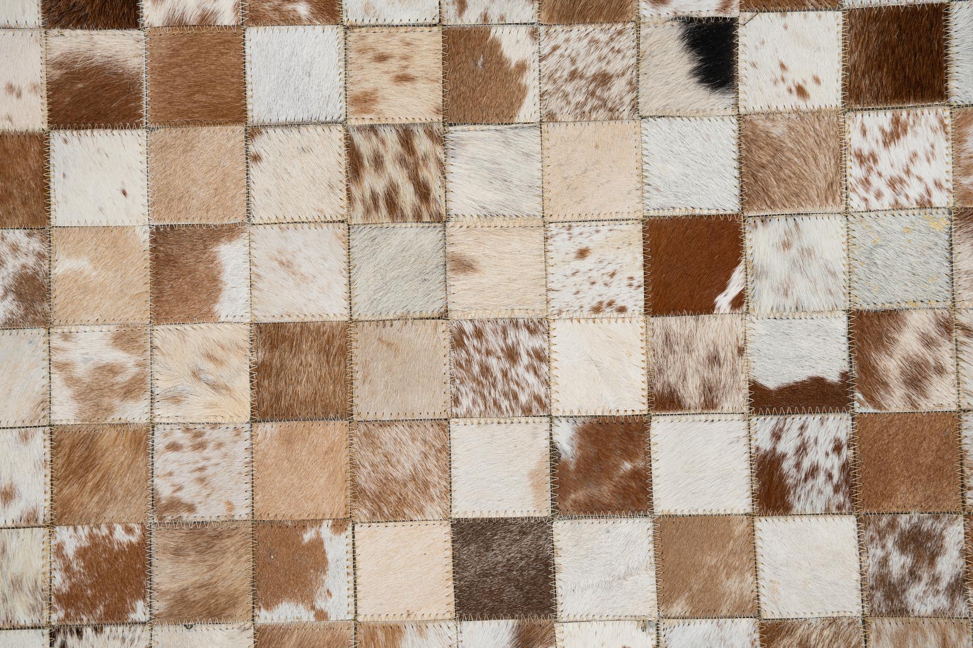 5' 1 x 8' Cowhide Leather Rug