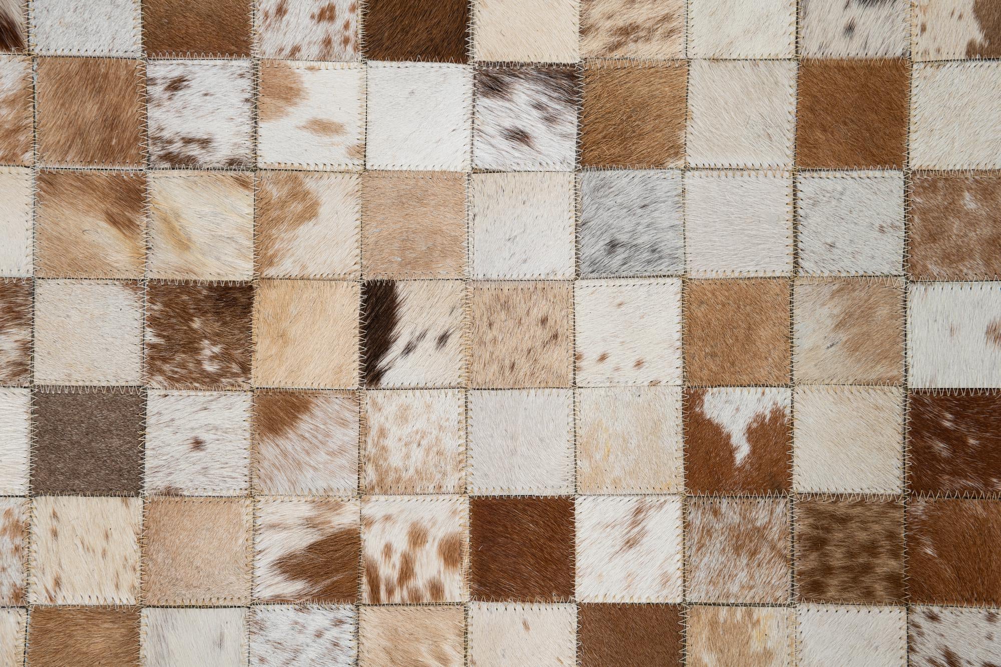 5' 1 x 8' Cowhide Leather Rug