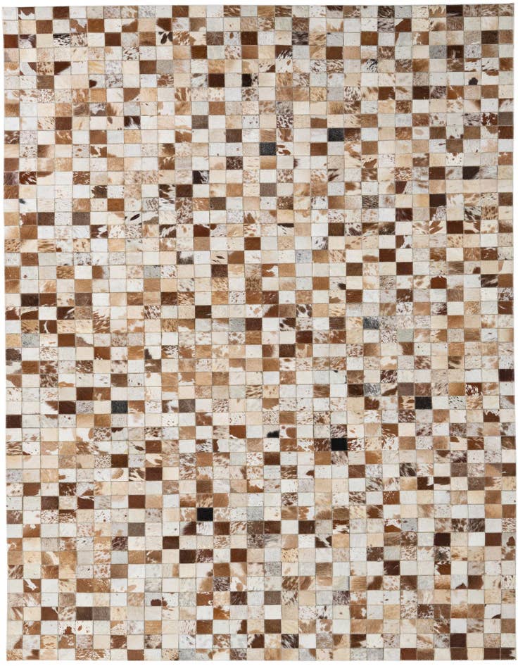 Detail image of 5' 1 x 8' Cowhide Leather Rug