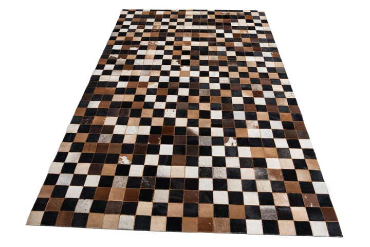 5' x 7' 10 Cowhide Leather Rug