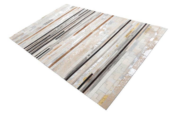 Detail image of 5' 1 x 7' 10 Cowhide Leather Rug