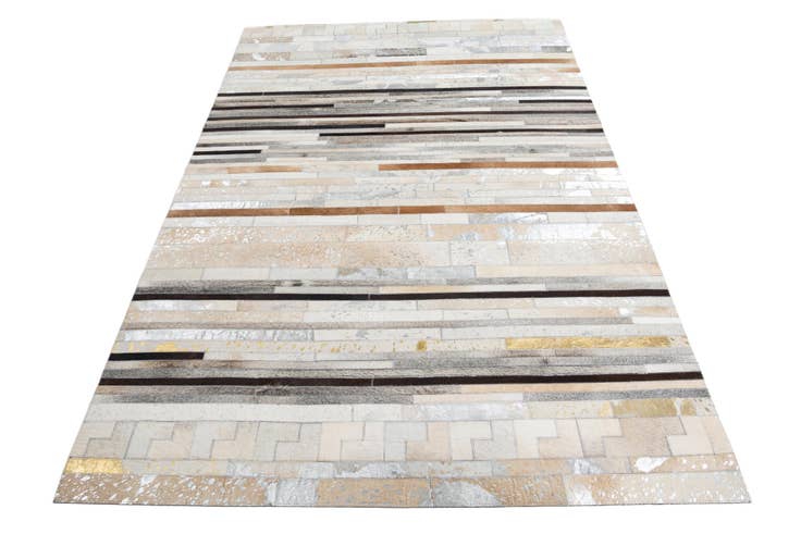 Detail image of 5' 1 x 7' 10 Cowhide Leather Rug