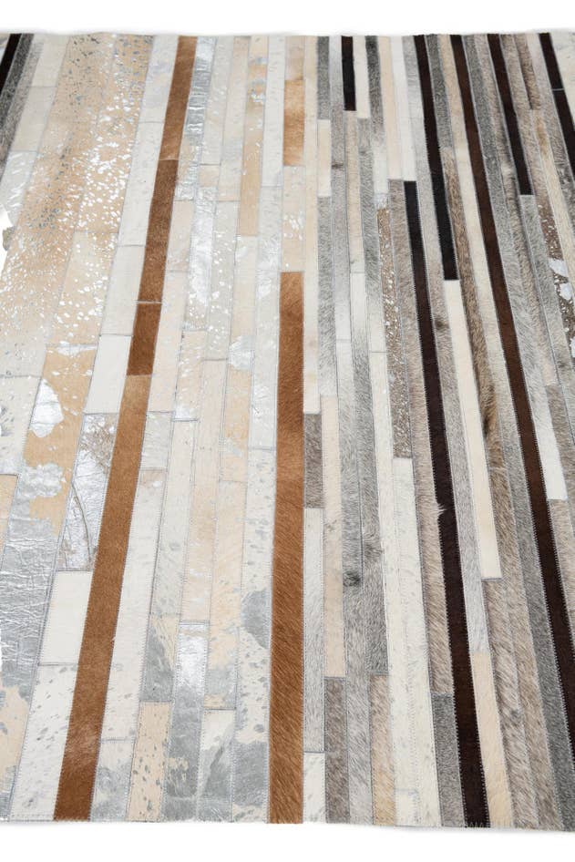 Detail image of 5' 1 x 7' 10 Cowhide Leather Rug