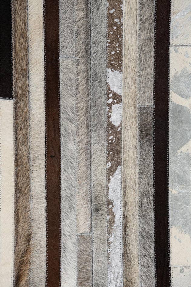 Detail image of 5' 1 x 7' 10 Cowhide Leather Rug