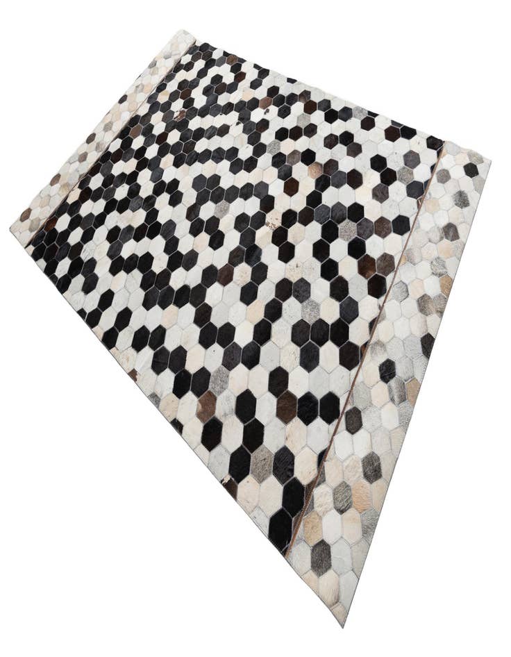 Detail image of 5' 2 x 8' Cowhide Leather Rug