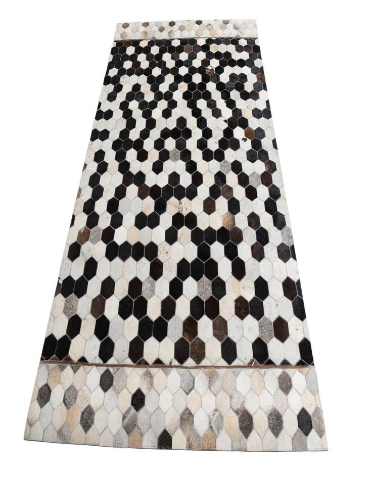 Detail image of 5' 2 x 8' Cowhide Leather Rug